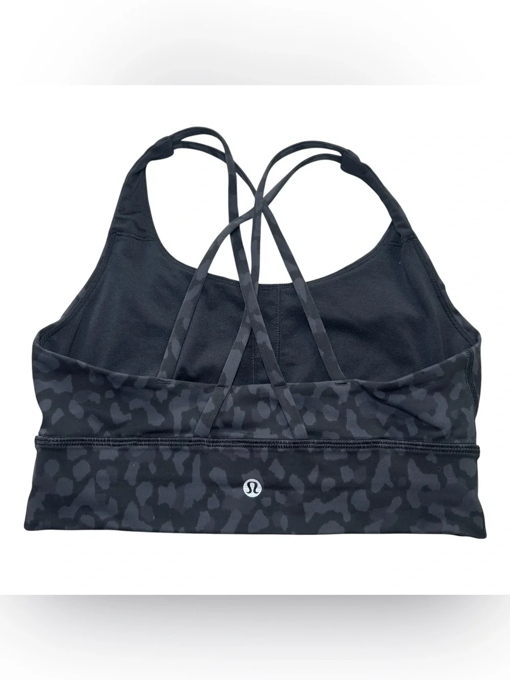 Lululemon Energy Sports Bra Long Like Womens’s 6 Formation Camo Deep Coal Multi